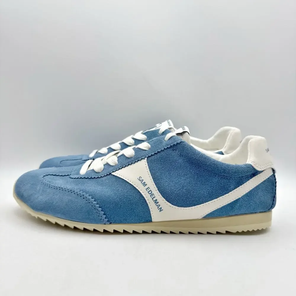 Sam Edelman Womens Isa Casual Sneaker US 11 Blue Suede Signature Collection NWOB